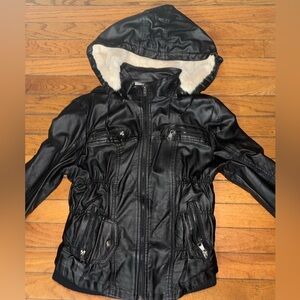 New Women Faux Leather Jacket Sz S